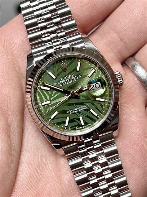 rolex datejust 36 palm motif